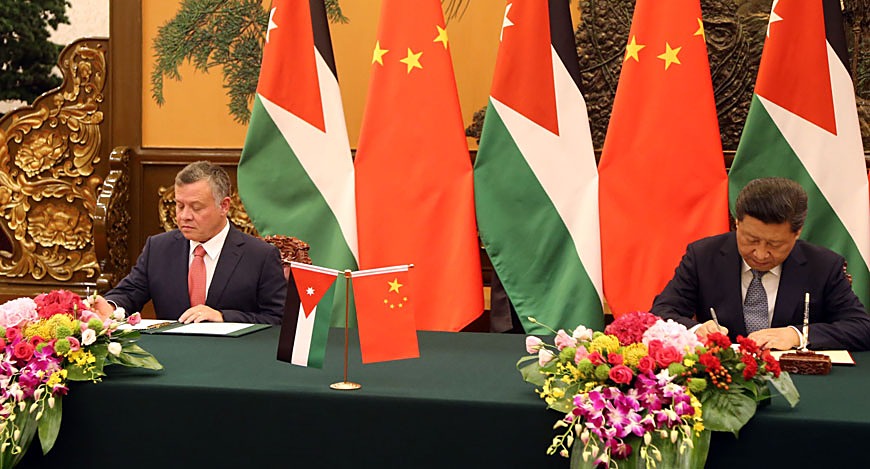 约旦国王阿卜杜拉二世与中国国家主席习近平于2015年在北京会晤